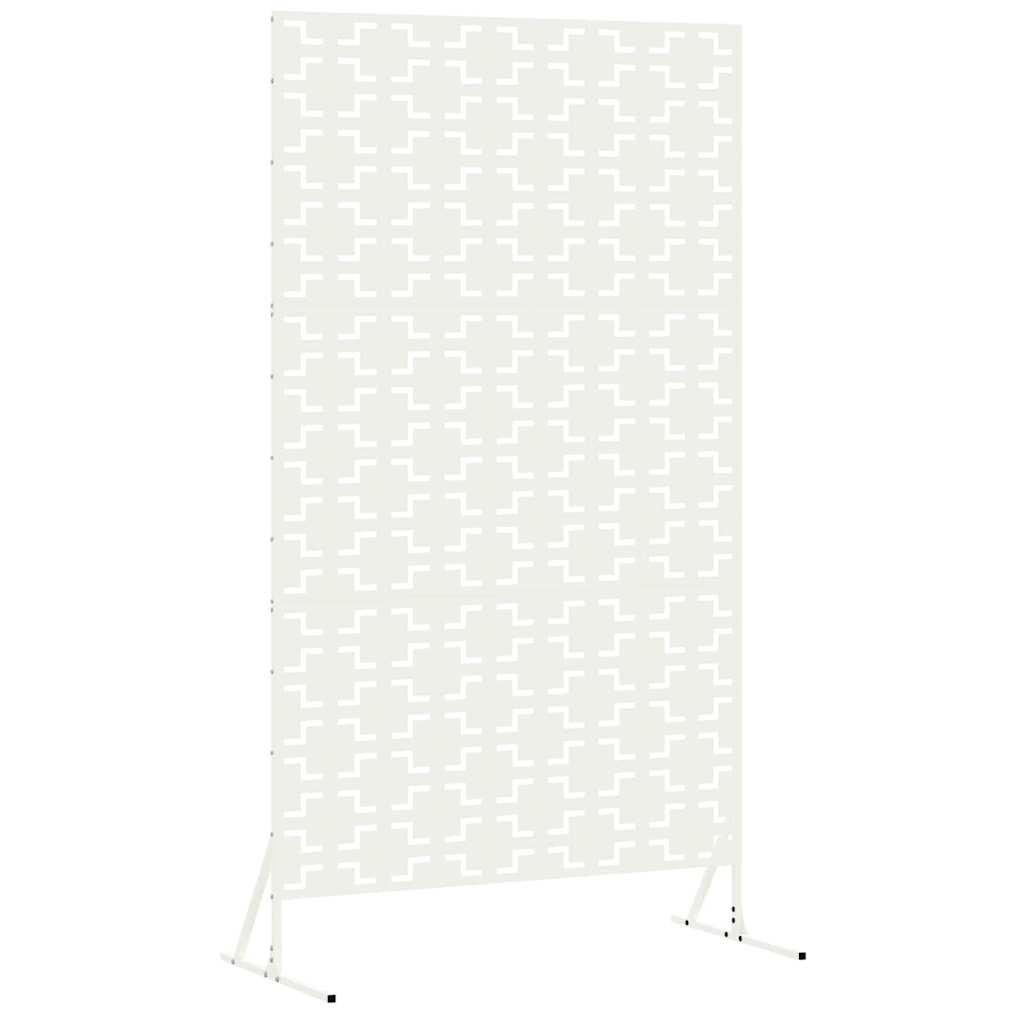 Privacy Screen White 100 x 50 x 180 cm Steel