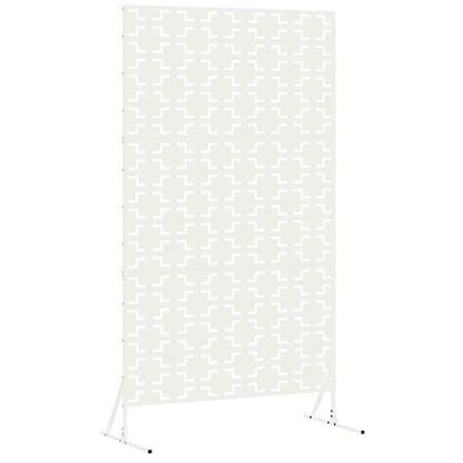 Privacy Screen White 100 x 50 x 180 cm Steel
