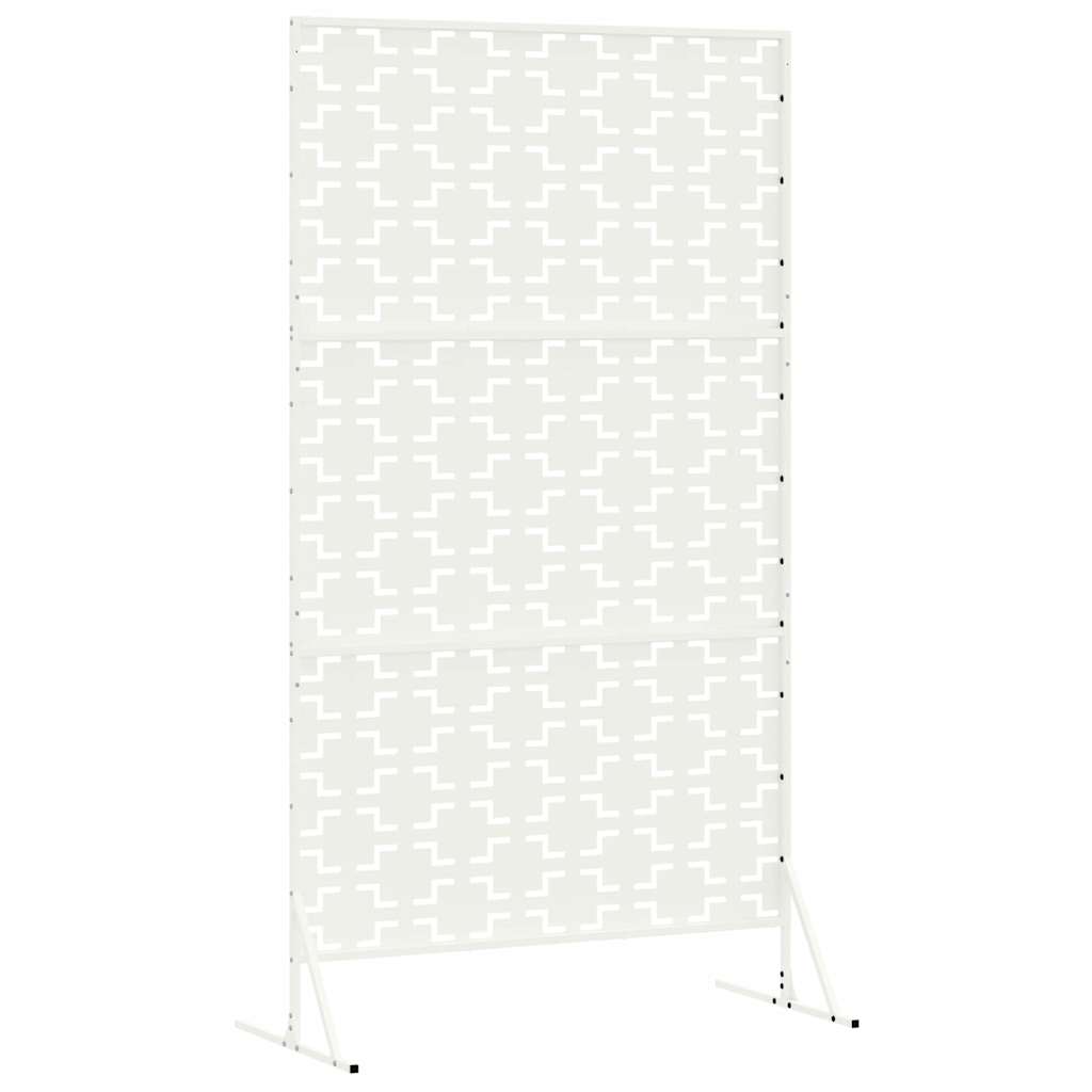 Privacy Screen White 100 x 50 x 180 cm Steel