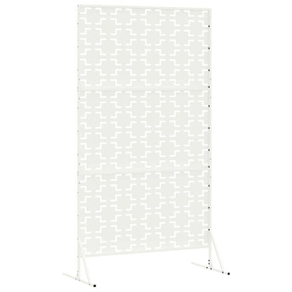 Privacy Screen White 100 x 50 x 180 cm Steel