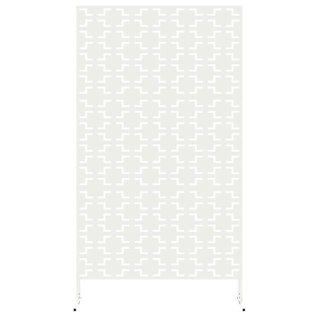 Privacy Screen White 100 x 50 x 180 cm Steel