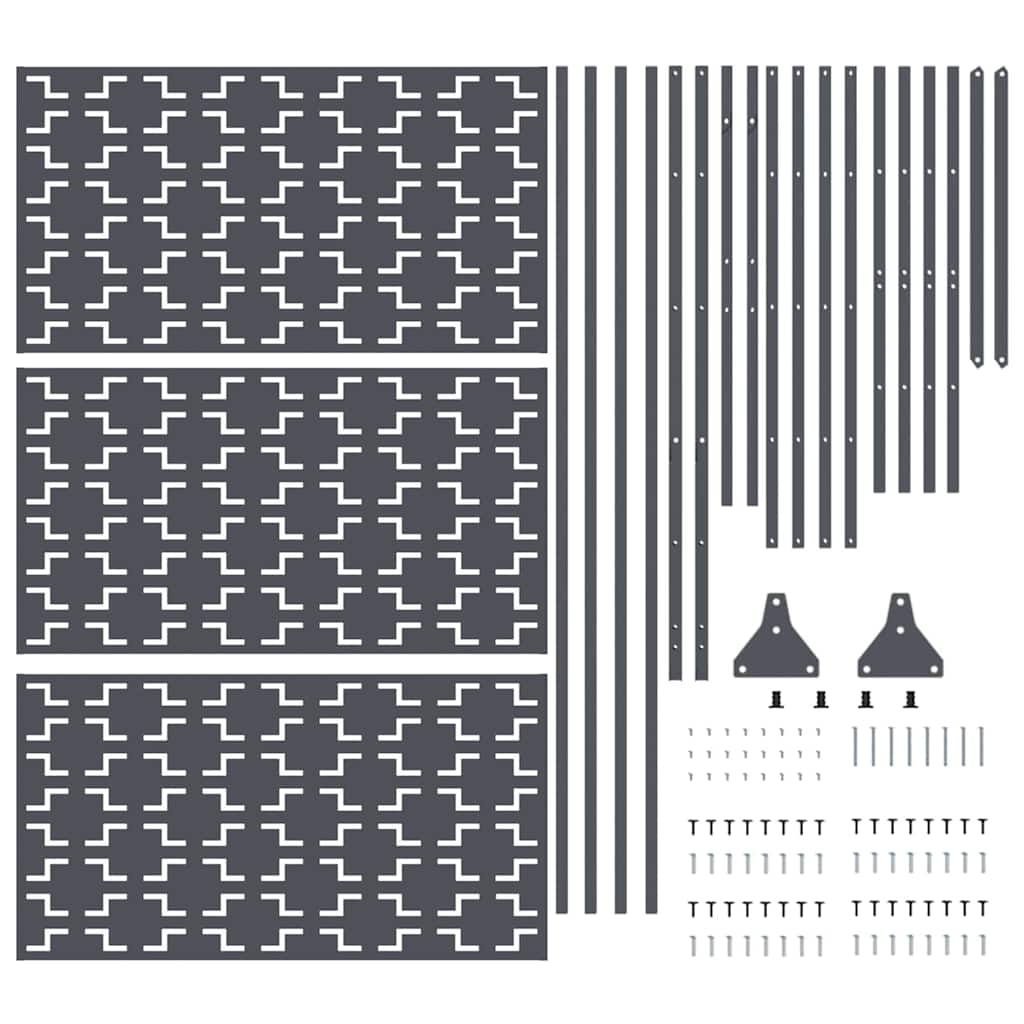 Privacy Screen 100 x 50 x 180 cm Steel Anthracite