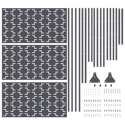 Privacy Screen 100 x 50 x 180 cm Steel Anthracite