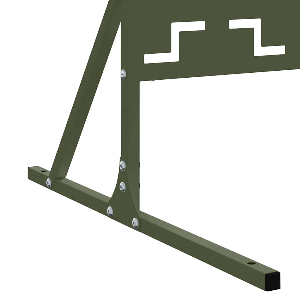 Privacy Screen 100 x 50 x 180 cm Steel Olive Green