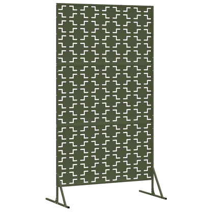 Privacy Screen 100 x 50 x 180 cm Steel Olive Green
