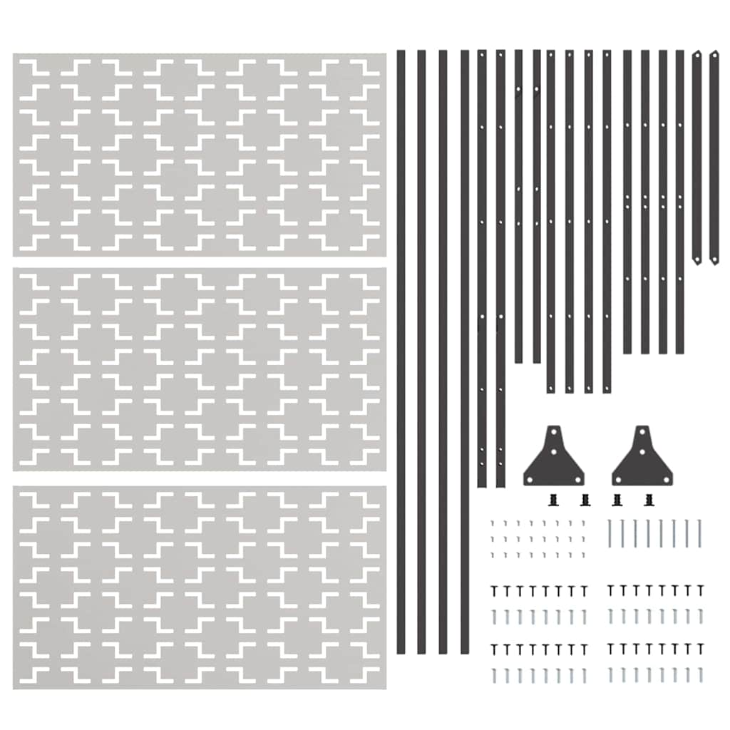 Privacy Screen 100 x 50 x 180 cm Stainless Steel Silver