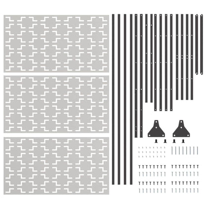 Privacy Screen 100 x 50 x 180 cm Stainless Steel Silver