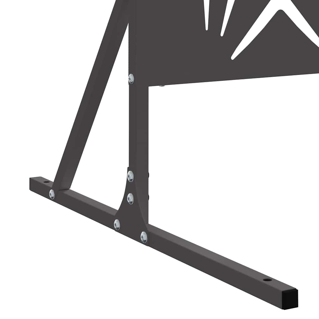 Privacy Screen 100 x 50 x 180 cm Steel Black