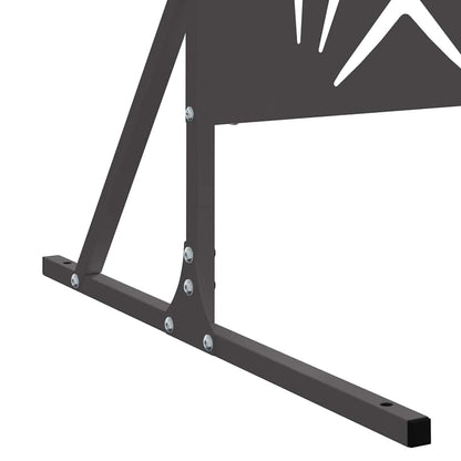 Privacy Screen 100 x 50 x 180 cm Steel Black