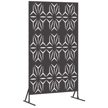 Privacy Screen 100 x 50 x 180 cm Steel Black