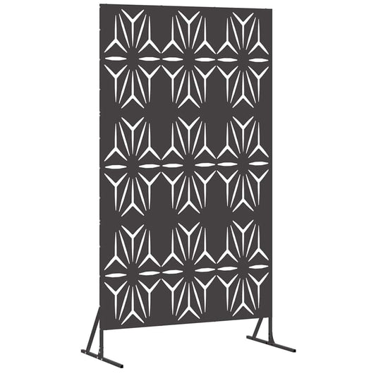 Privacy Screen 100 x 50 x 180 cm Steel Black
