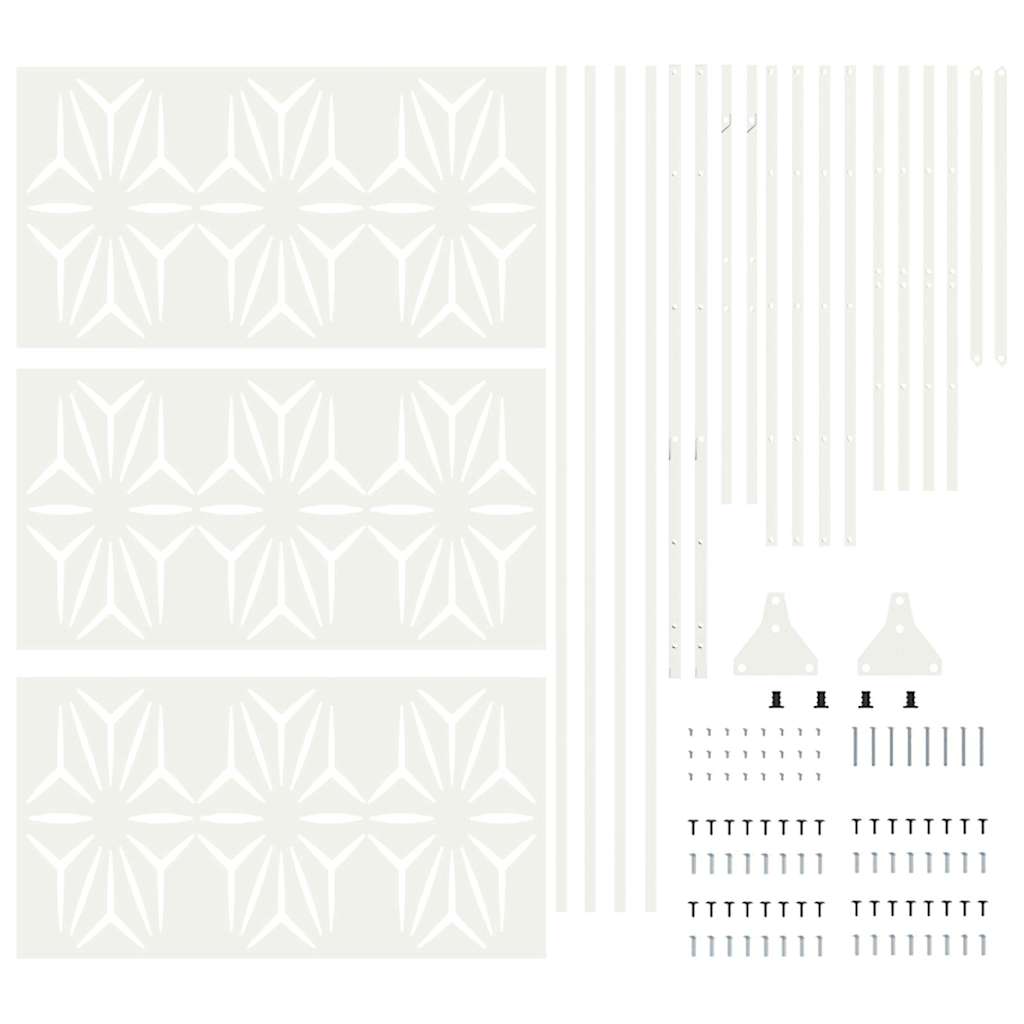 Privacy Screen 100 x 50 x 180 cm Steel White