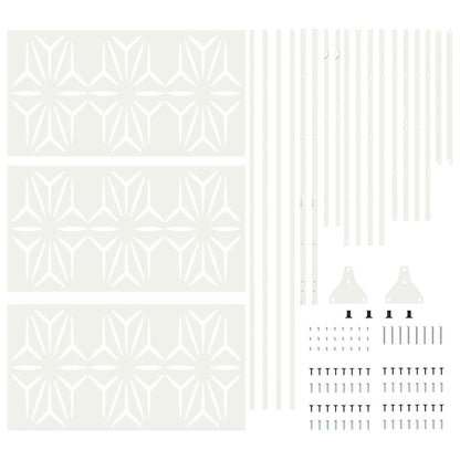 Privacy Screen 100 x 50 x 180 cm Steel White