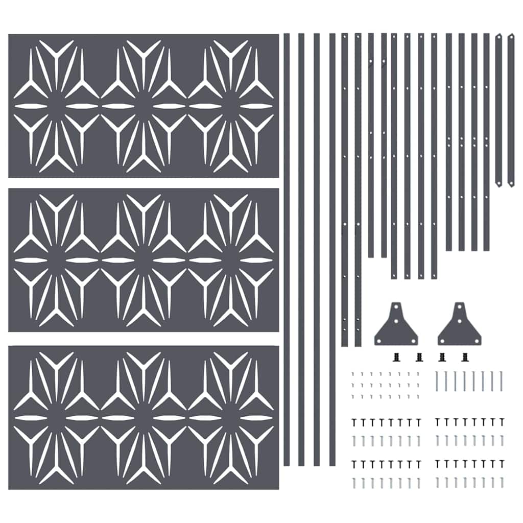 Privacy Screen 100 x 50 x 180 cm Steel Anthracite