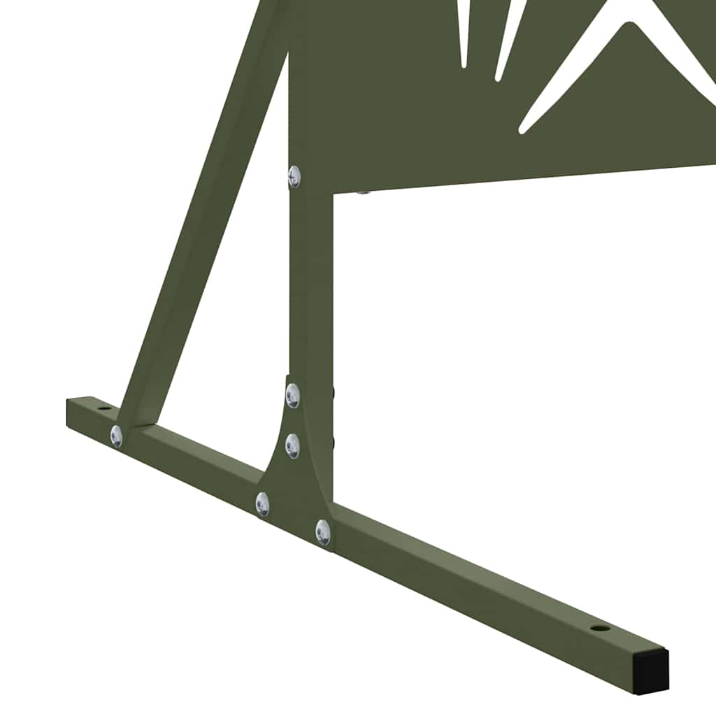 Privacy Screen 100 x 50 x 180 cm Steel Olive Green