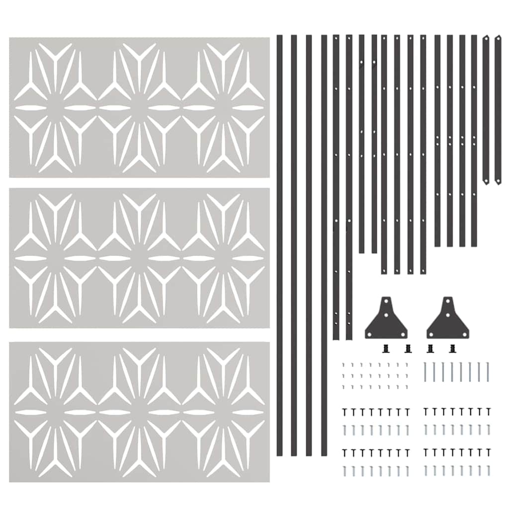 Privacy Screen 100 x 50 x 180 cm Stainless Steel Silver