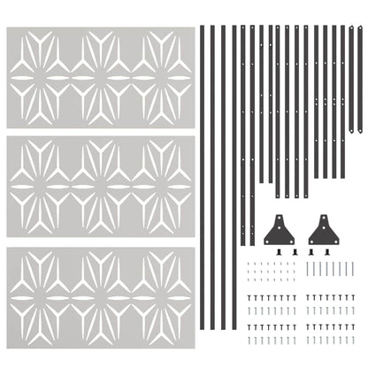Privacy Screen 100 x 50 x 180 cm Stainless Steel Silver