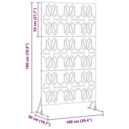 Privacy Screen 100 x 50 x 180 cm Stainless Steel Silver