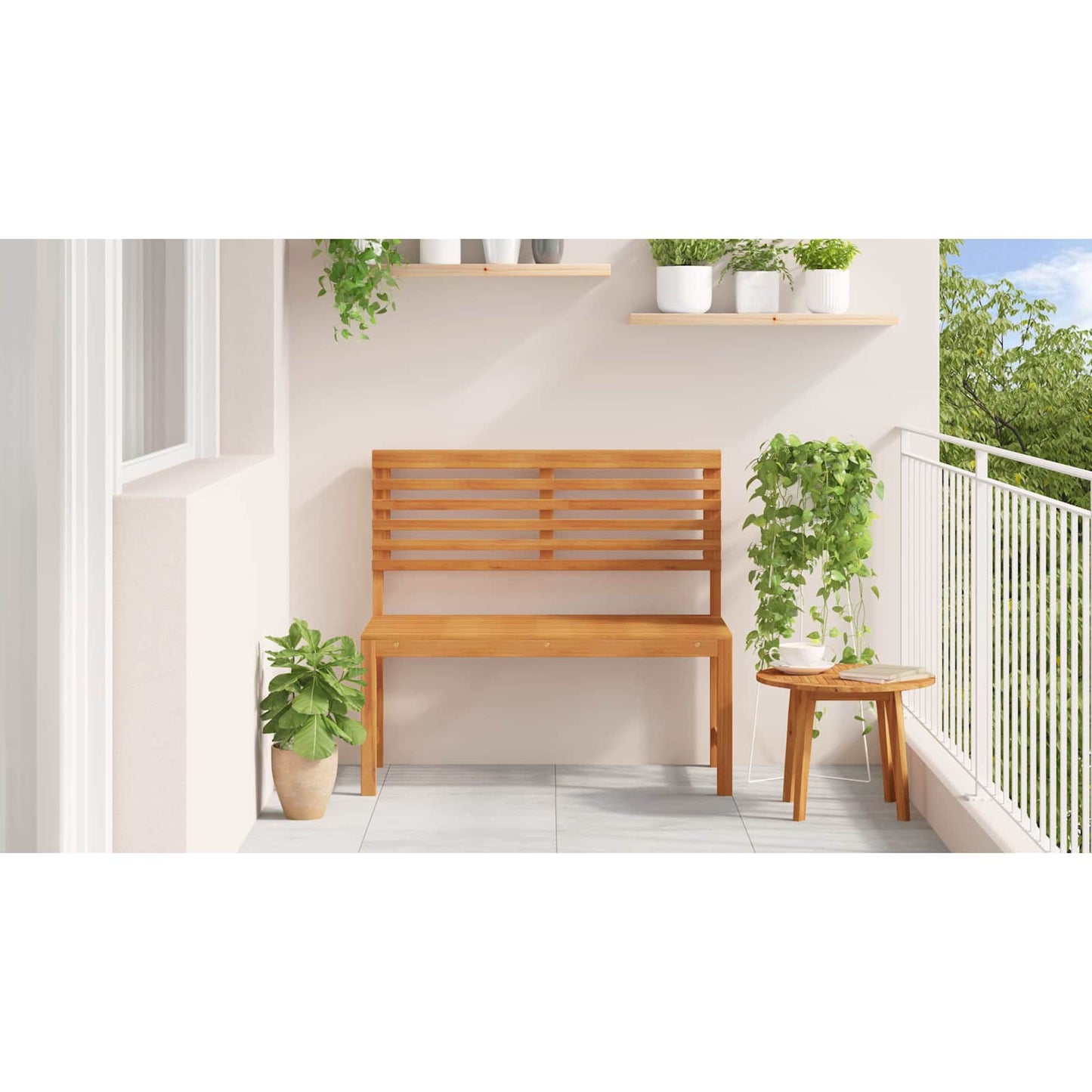 Garden Chair Brown 100 x 50 x 91cm Solid Acacia wood