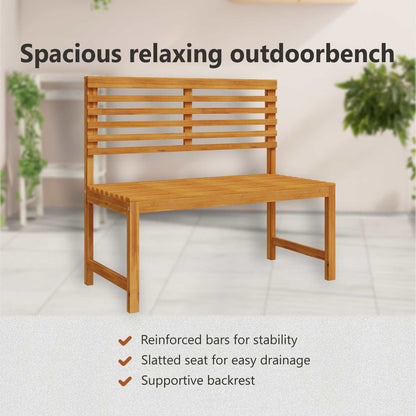 Garden Chair Brown 100 x 50 x 91cm Solid Acacia wood