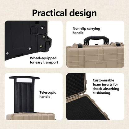 Hard Luggage Case Sand 56 x 35 x 23 cm Polypropylene and ABS