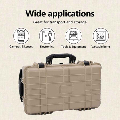Hard Luggage Case Sand 56 x 35 x 23 cm Polypropylene and ABS