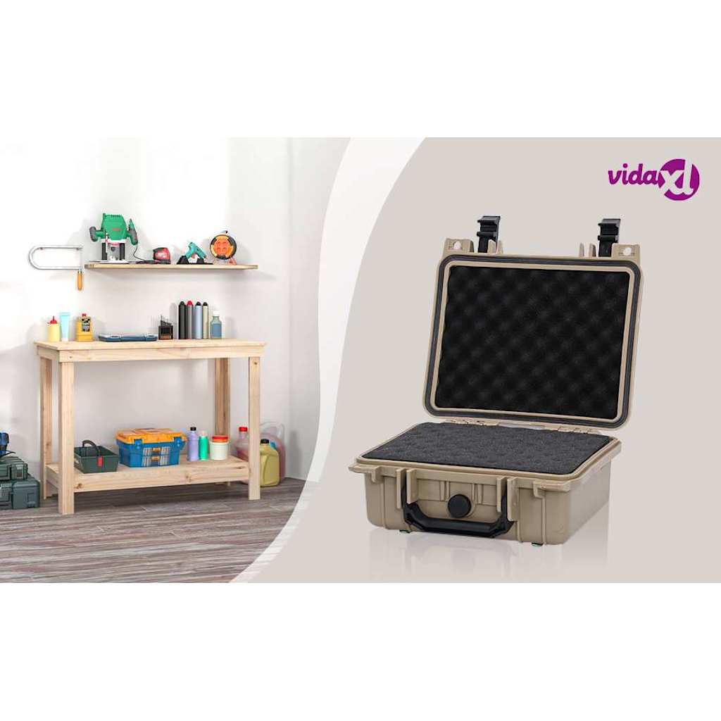 Hard Luggage Case with Storage Sand 27 x 24.5 x 12.5 cm