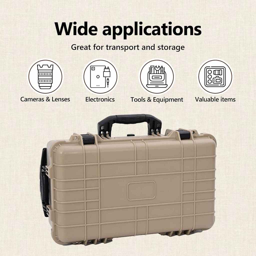 Hard Luggage Case with Storage Sand 27 x 24.5 x 12.5 cm