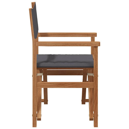 Director Chair Grey Solid Teak Wood