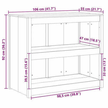 Kitchen Cabinet White 106 x 55 x 92 cm Solid Pine wood