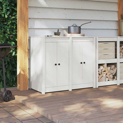 Kitchen Door 2 pcs White 50 x 9 x 82 cm Solid Pine wood