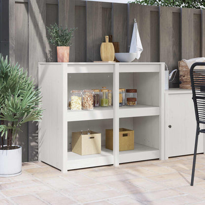 Kitchen Cabinet with Shelf MEPPEL Warm White 106 x 55 x 92 cm