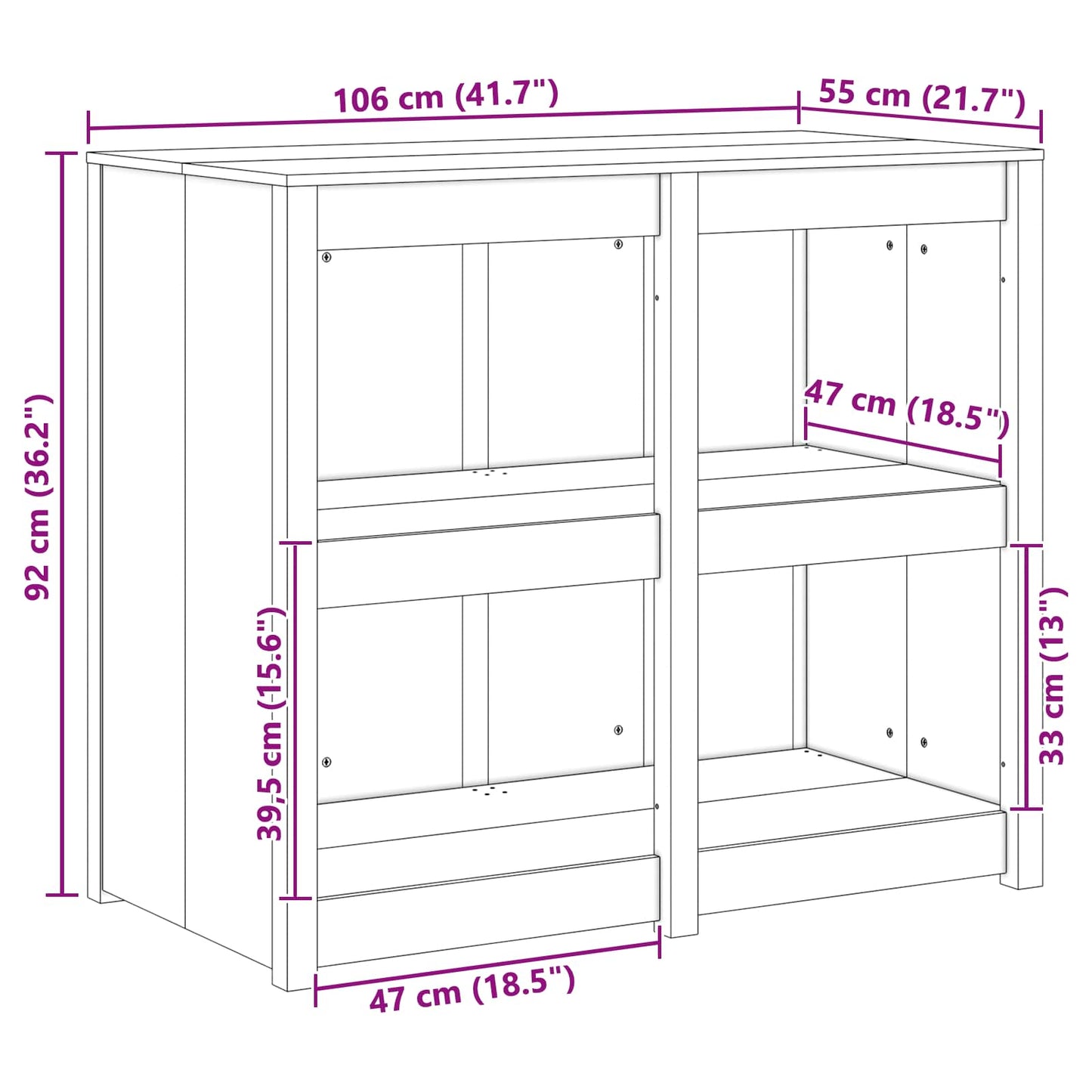 Kitchen Cabinet with Shelf MEPPEL Warm White 106 x 55 x 92 cm