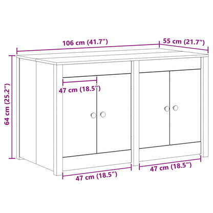 Kitchen Cabinet with Shelf MEPPEL Brown Oak 106 x 55 x 64 cm