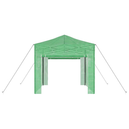 Greenhouse with Pop-up Frame Green 290 x 290 x 315 cm Iron