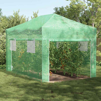 Greenhouse with Pop-up Frame Green 290 x 430 x 315 cm Iron