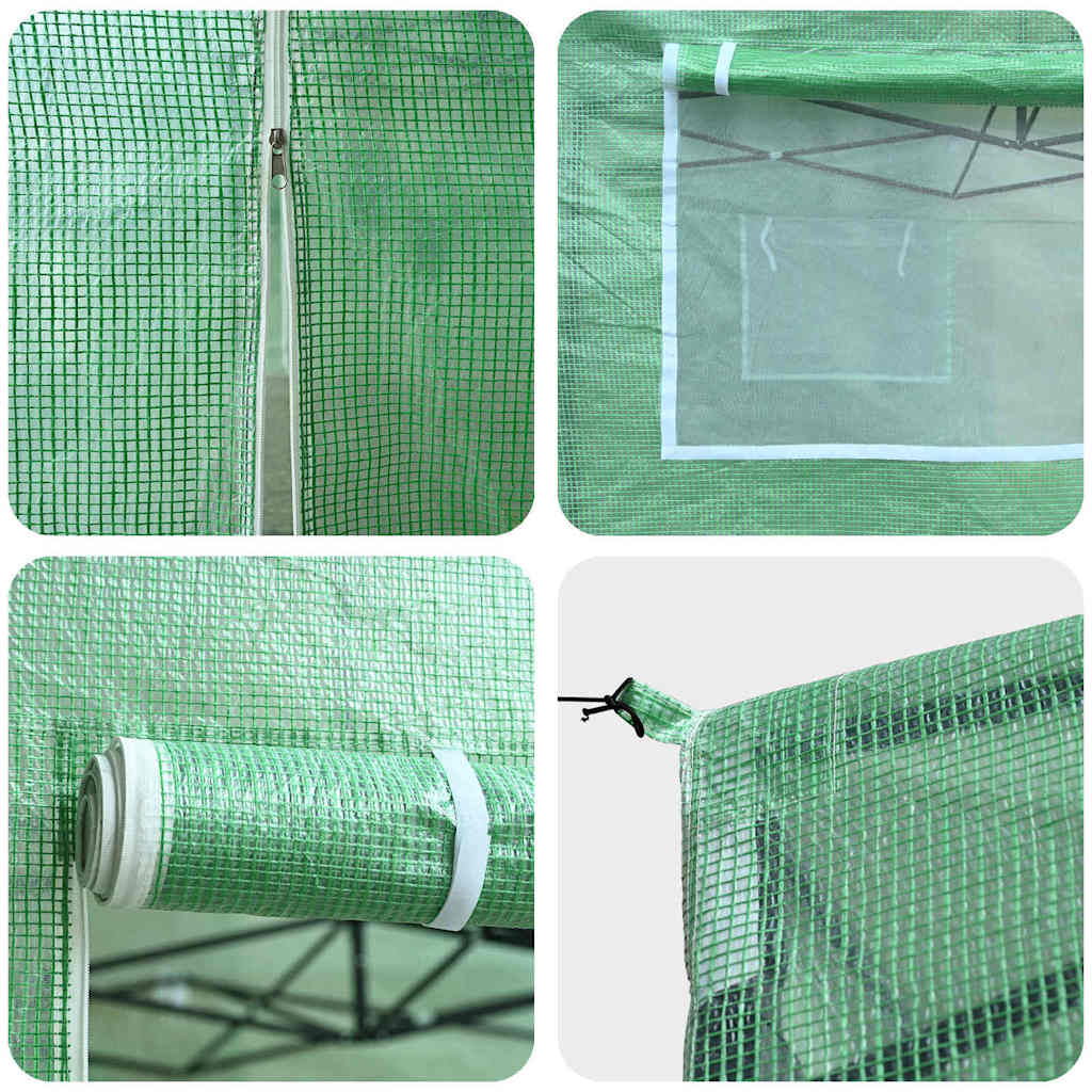 Greenhouse with Pop-up Frame Green 290 x 870 x 315 cm Iron