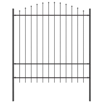 Garden Fence Woerden Grey 170 x 215 cm Powder-Coated Steel