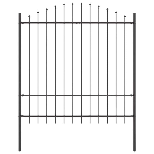 Garden Fence WOERDEN 170 x 215 cm Powder-Coated Steel Grey