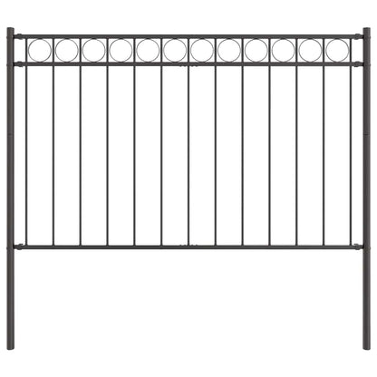 Fence Element ASSEN Grey 170 x 150 cm Steel