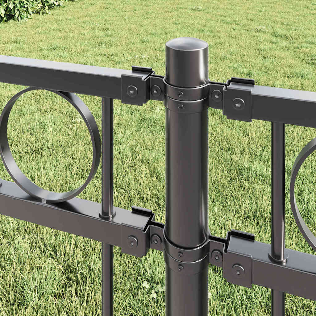 Fence Element ASSEN Grey 170 x 200 cm Steel