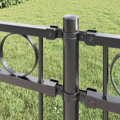 Fence Element ASSEN Grey 170 x 200 cm Steel