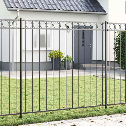 Fence Element ASSEN Grey 170 x 200 cm Steel