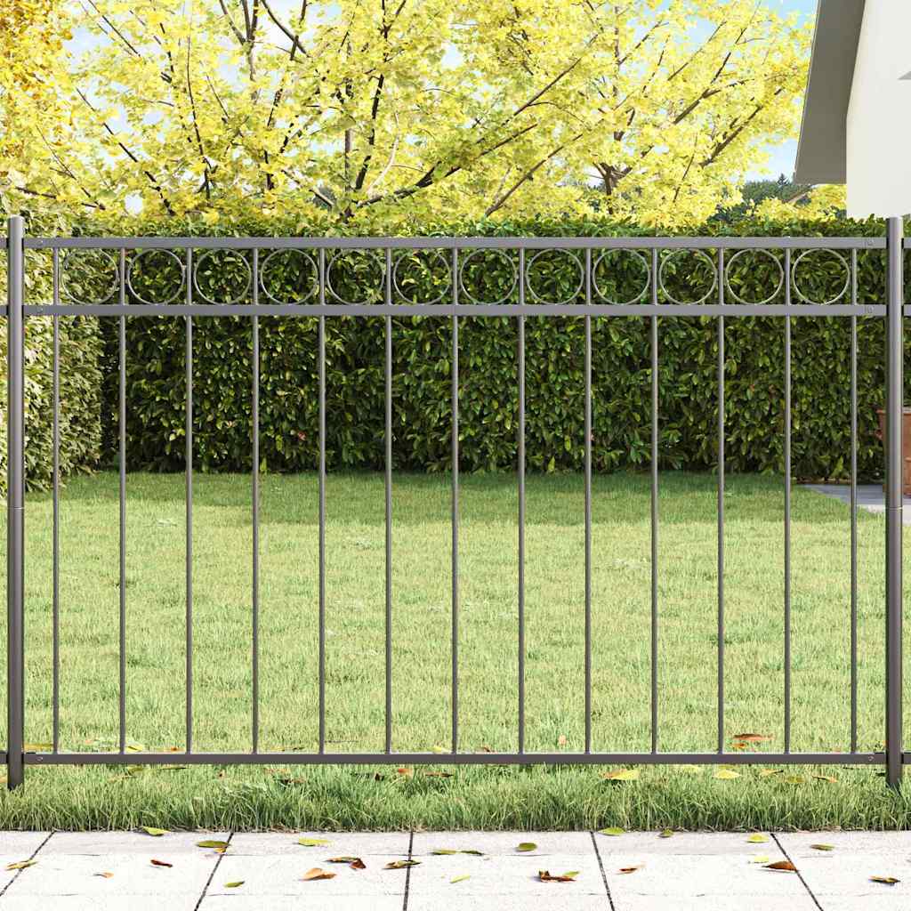 Fence Element ASSEN Grey 170 x 80 cm Steel