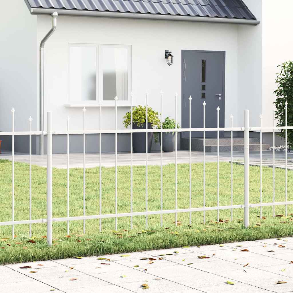 Garden Fence Woerden White 170 x 140 cm Powder-Coated Steel