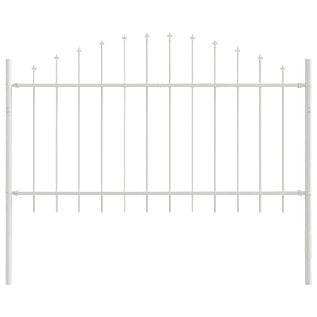 Garden Fence Woerden White 170 x 140 cm Powder-Coated Steel