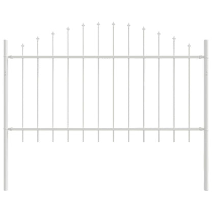 Garden Fence Woerden White 170 x 140 cm Powder-Coated Steel