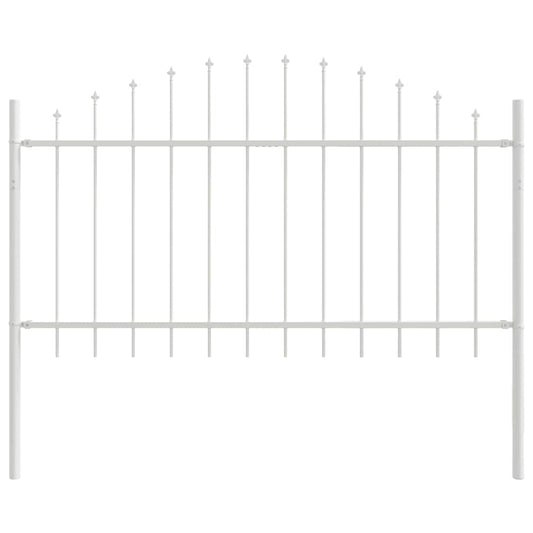 Garden Fence WOERDEN 170 x 140 cm Powder-Coated Steel White