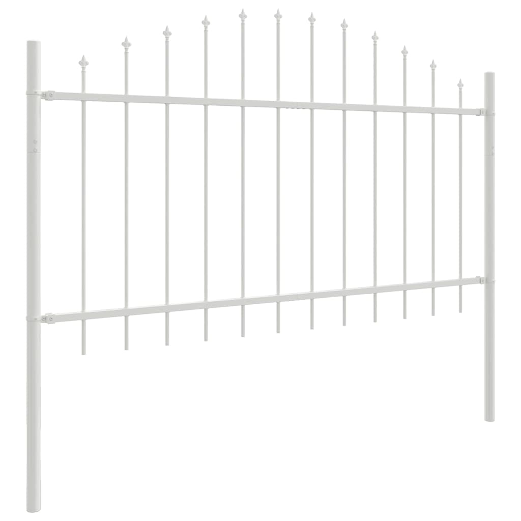Garden Fence Woerden White 170 x 140 cm Powder-Coated Steel