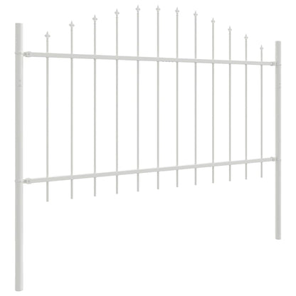 Garden Fence Woerden White 170 x 140 cm Powder-Coated Steel